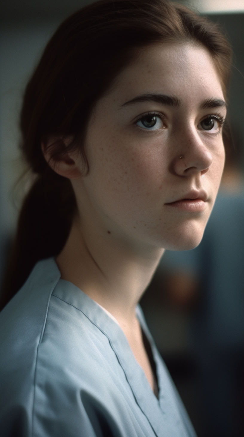 Brown Haired Girl In Hospital